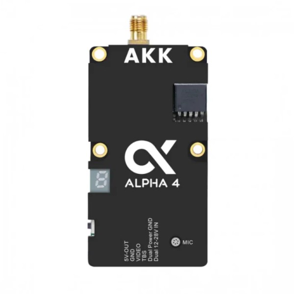 AKK Alpha 4 4W VTX - 5.8GHz 80CH 1w/2w/3w/4w Power Switchable Support Smart Audio FPV Video Transmitter